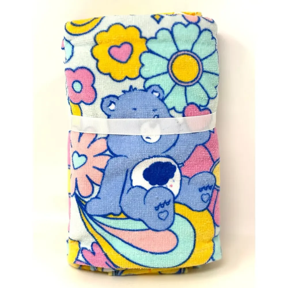 Care Bears Hand Towels Set 2 Pcs Funshine Grumpy Bear Yellow Blue Pink Multi NWT